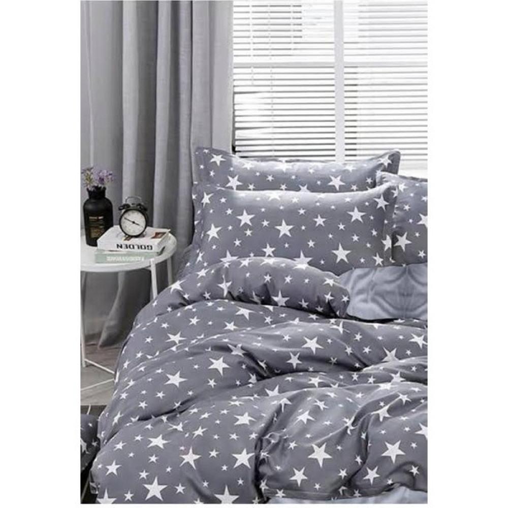 Sedali Home Gri Yıldızlı Bebek Nevresim Takımı - 100 x 150 cm Bebek Nevresim Takımı Fiyatı