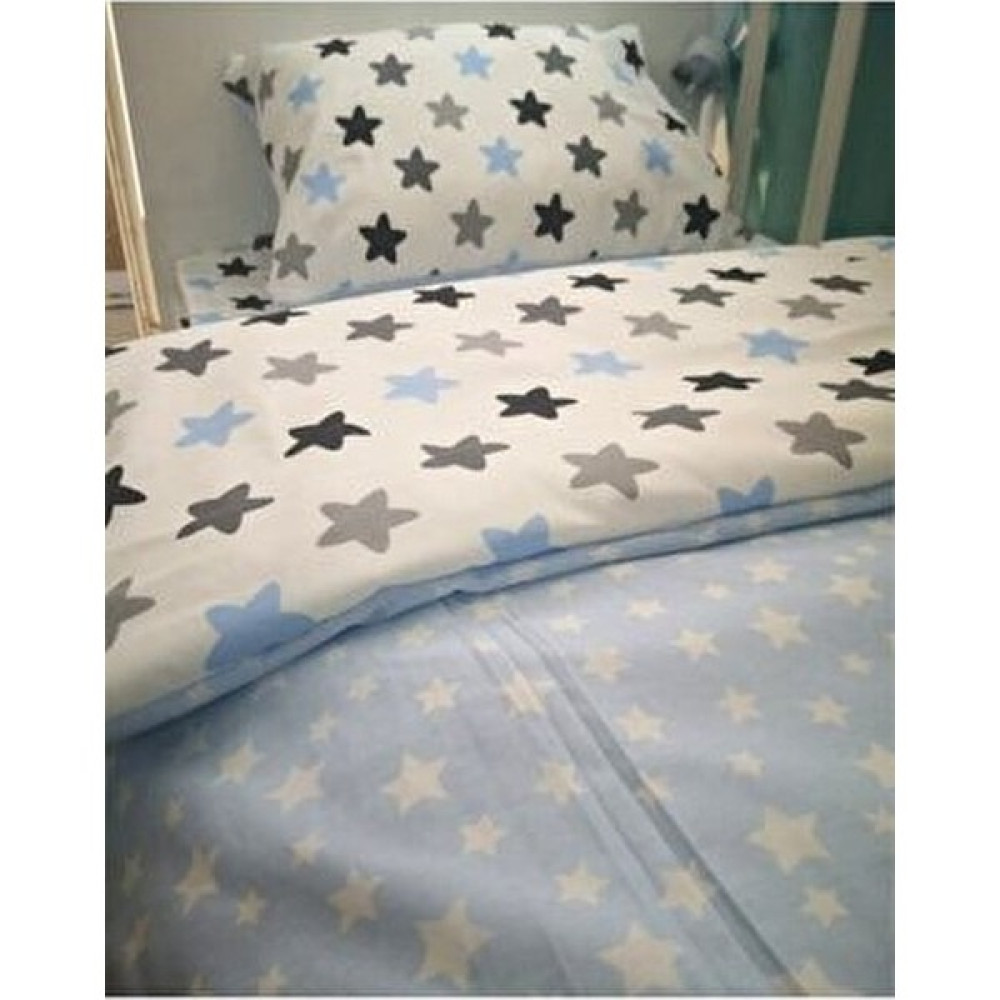 Sedali Home Mavi Yıldızlı Bebek Nevresim Takımı - 100 x 150 cm Bebek Nevresim Takımı Fiyatı