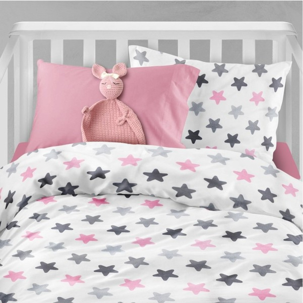 Sedali Home Pembe Yıldızlı Tek Kişilik Nevresim Takımı - 160 x 230 cm Nevresim Takımı Fiyatı