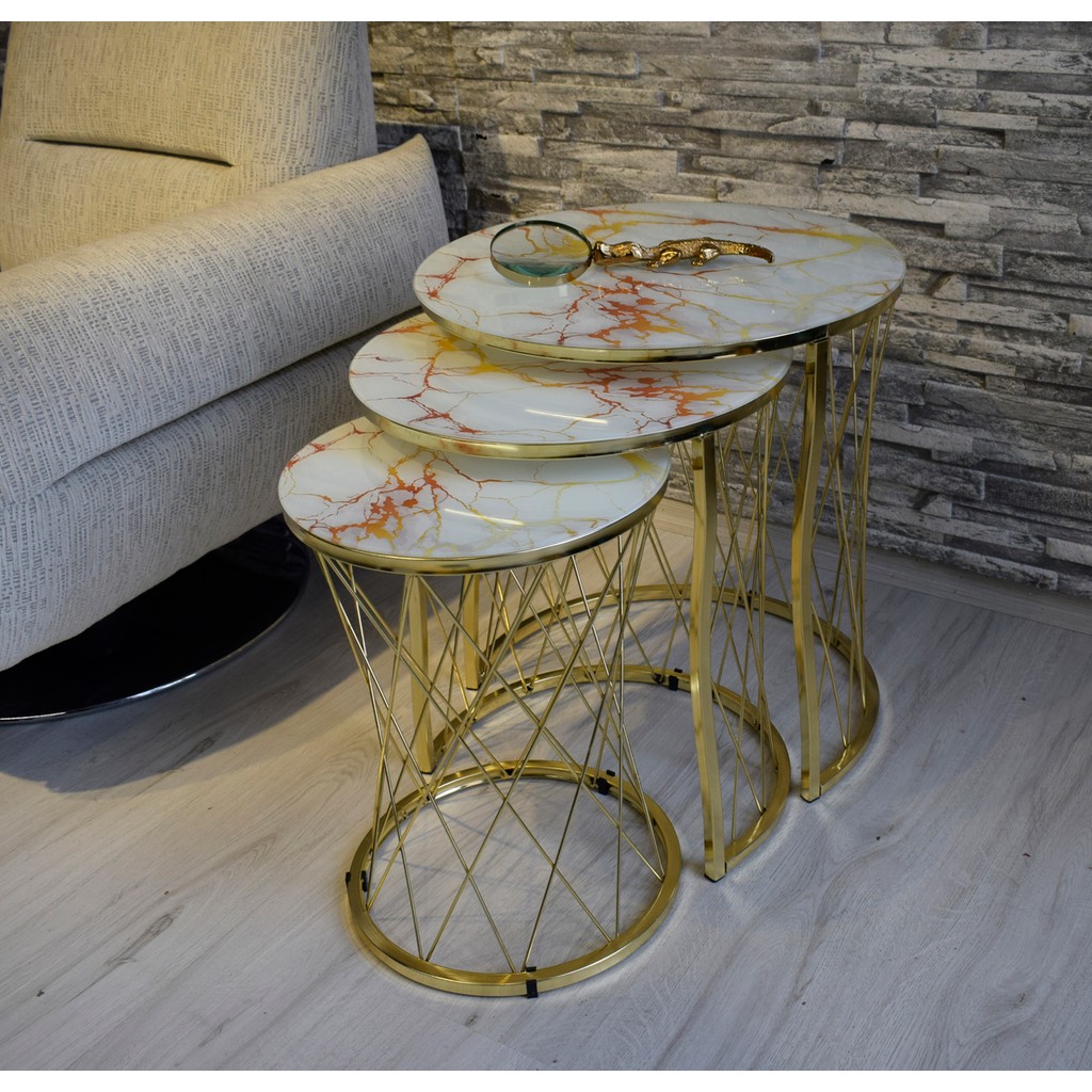Sedaş Living Units 3 Lü Sarı Mermer Temperli Cam Gold Ayaklı Hasır Telli Zigon Sehpa Sedaş-Zigon-Gold - Beyaz Sarı Mermer Cep Telefonu Ekran Koruyucusu Fiyatı