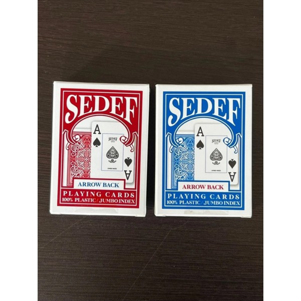 Sedef Jumbo Poker Oyun Kağıdı % 100 Plastik 2'li ( Kırmızı-Mavi ) Oyun Takımları Fiyatı