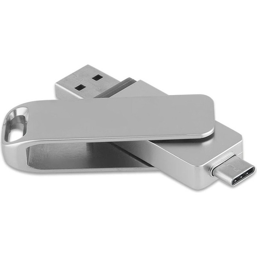 Sedef Silver 2 In 1 Çift Taraflı Type-C USB 2.0 32 GB USB Bellek - Gri Flash Bellekler Fiyatı