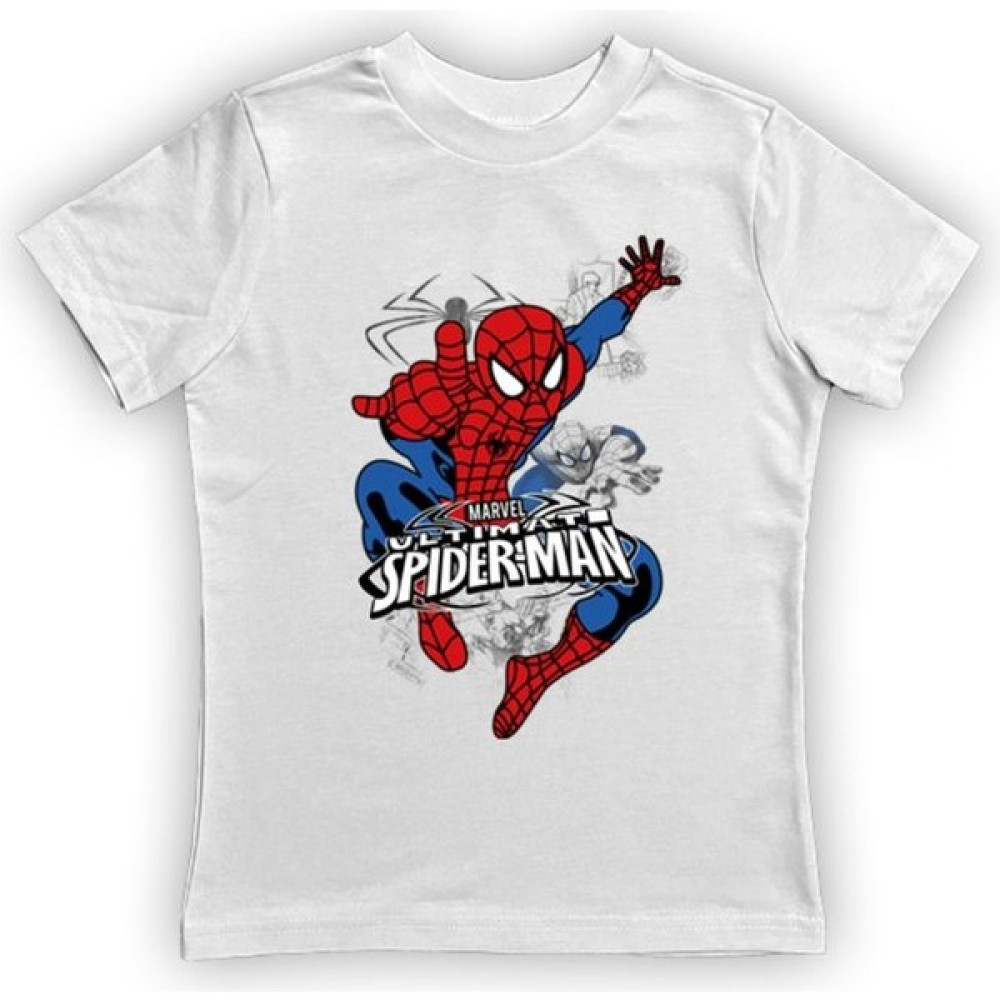Sedirli Baskılı Örümcek Adam Pamuklu Penye Kumaş Yazlık Çocuk Tişört Erkek Çocuk T-shirt Fiyatı