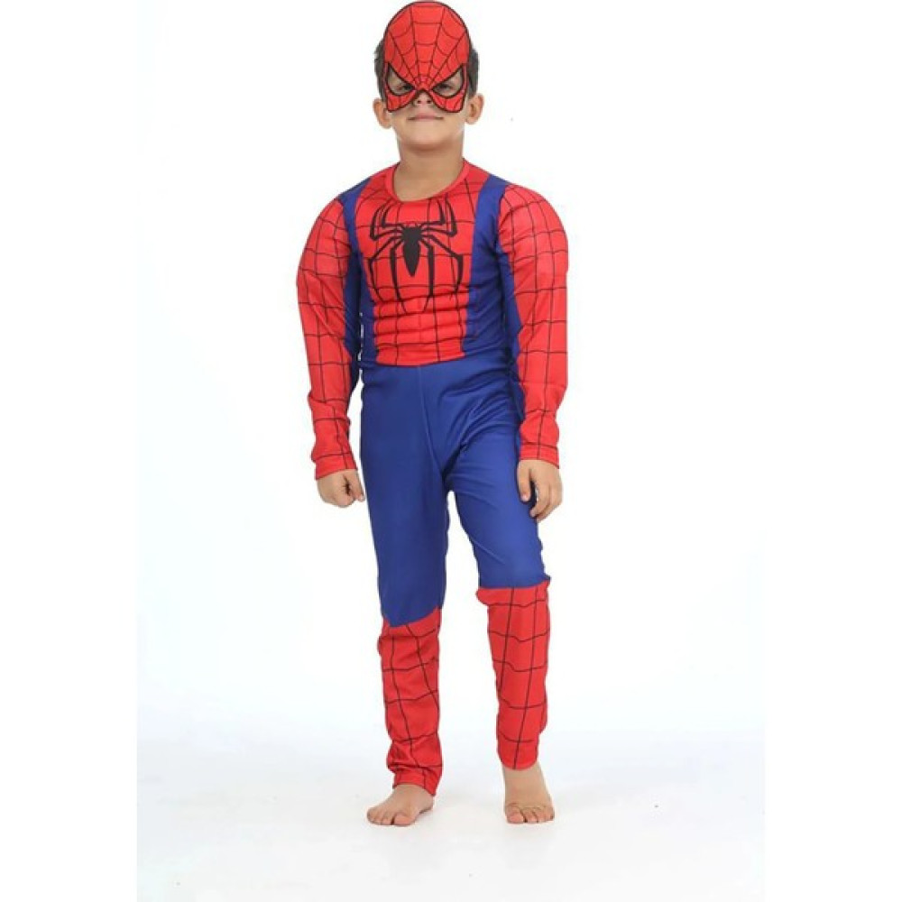 Sedirli Spiderman Kostümü Kaslı Çocuk Örümcek Adam Kaslı Kostümü Maskeli Parti Kıyafeti - 3 - 4 Yaş - Renkli Oyuncak Fiyatı