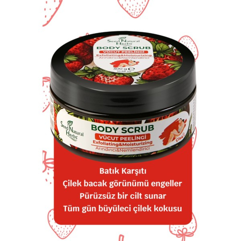 Seed Natural Herbs Nemlendirici Besleyici Arındırıcı Vücut Peelingi Çilek Aromalı 300 gr Oto Boyaları Fiyatı