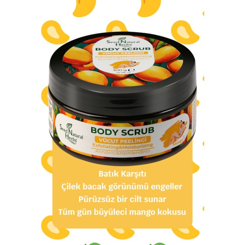 Seed Natural Herbs Nemlendirici Besleyici Arındırıcı Vücut Peelingi Mango Aromalı 300 gr Oto Boyaları Fiyatı