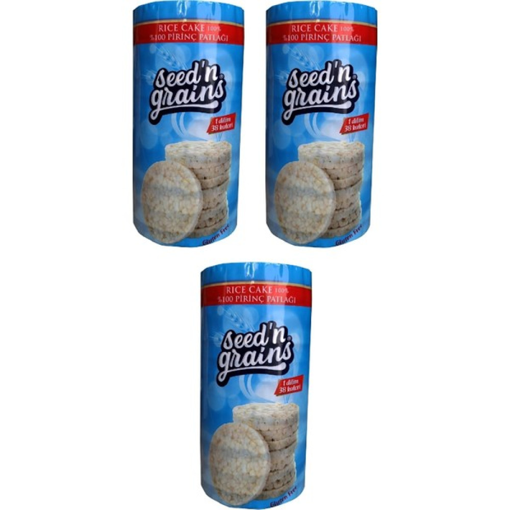 Seed'n Grains Glutensiz Pirinç Patlağı 135 gr 3 Adet - 300 gr Diğer Fiyatı