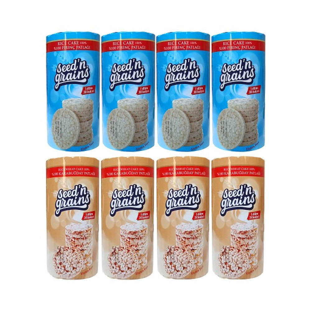 Seed'n Grains Karabuğday 4 Adet Pirinç Patlağı 4 Adet 8'lı Mix Fırsat Paketi - 1 Adet Diğer Fiyatı