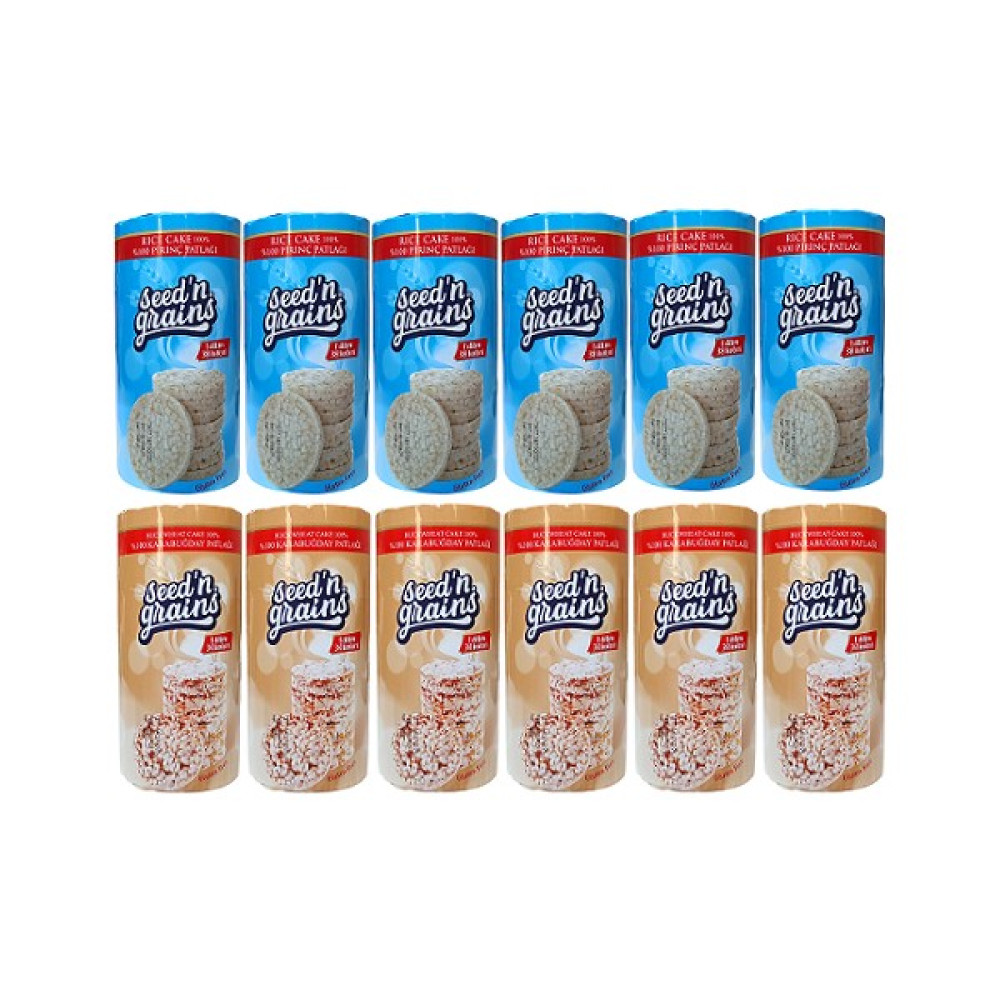 Seed'n Grains Karabuğday 6 Adet Pirinç Patlağı 6 Adet 12'lı Mix Fırsat Paketi - 1 Adet Diğer Fiyatı