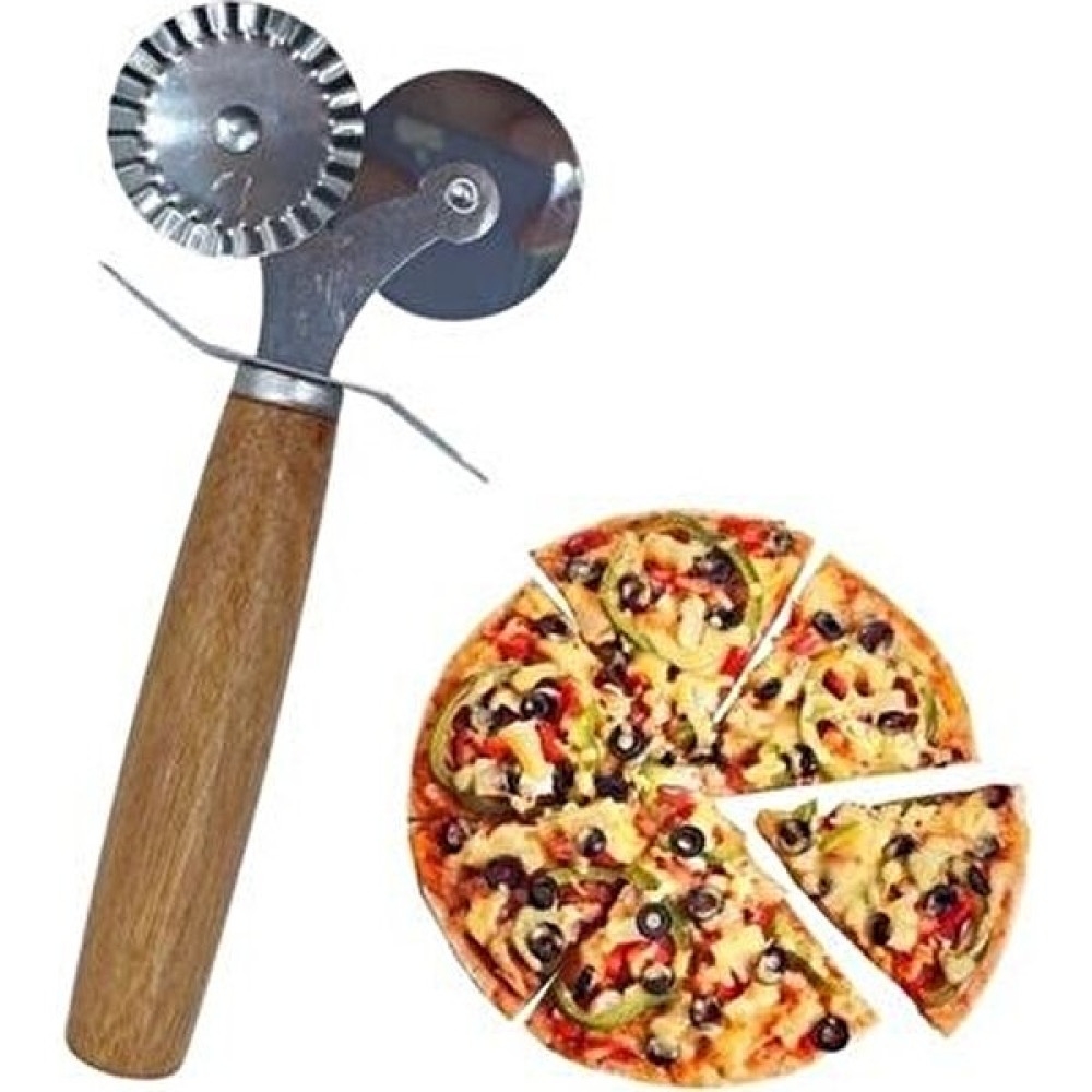 Sefam Home Ahşap Saplı 2li Hamur Kesme Ruleti Düz ve Dalgalı Pizza Börek Kesici Aparatı Mutfak Gereçleri Fiyatı