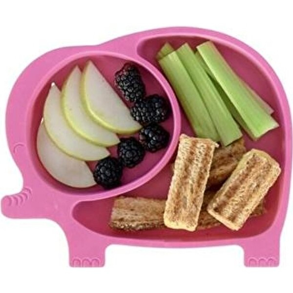 Sefam Home Bebek ve Çocuk Için Sevimli Fil Model Desenli Yemek Bebek Mama Kabı Bölmeli Tabak - Pembe Mama Seti Fiyatı