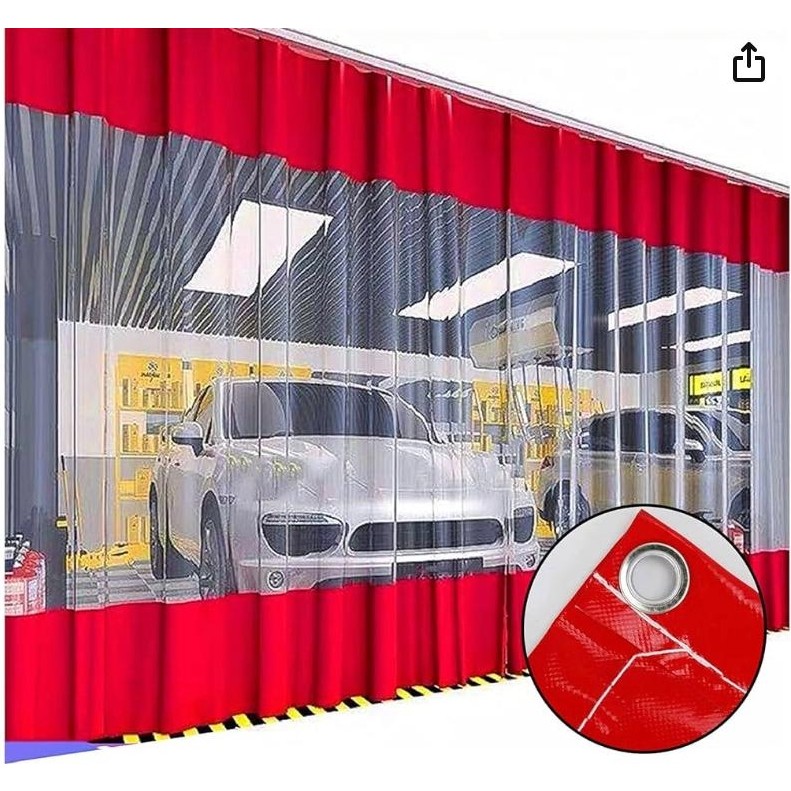 Şeffaf Balkon Perdesi Korniş Tokalı Kapsüllü Oto Yıkama Fabrika Iç Bölme Perdesi 200 x 250 - 200 x 250 cm - Renkli Perde Fiyatı