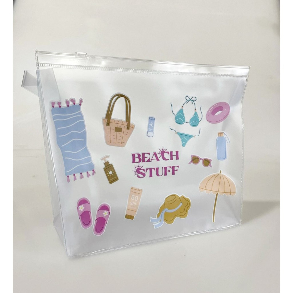 Şeffaf Beach Stuff Baskılı Çok Amaçlı Çanta Bayan Plaj Çantası Fiyatı