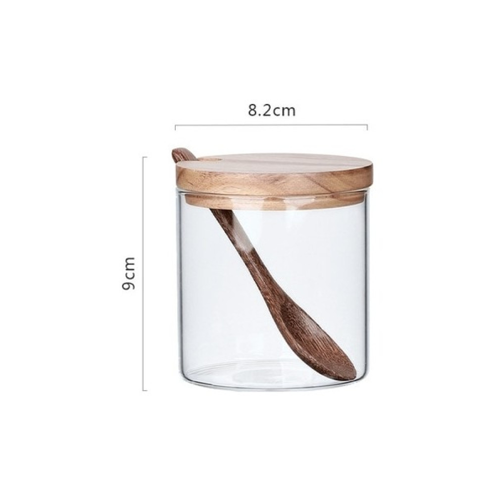 Şeffaf Bir Cam Kap 2 Parça Ahşap Baharat Kavanozu Seti 8*9cm Kaşıklı Tuz Şekerlik Baharat Kavanozu Kutusu Taban Kibriti (Yurt Dışından) - 1 lt Baharat Setleri & Baharatlıklar Fiyatı