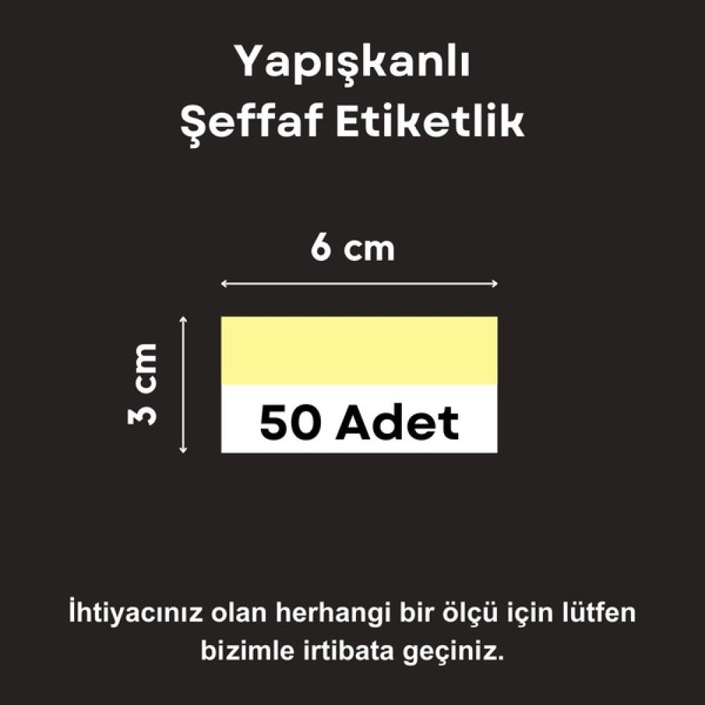 Şeffaf Etiket 50 Ad Pvc Etiketlik Yapışkanlı 6x3 cm Raf Etiket Cebi Yapışkanlı Şeffaf Ürün Etiketliği Isimlik Plastik Kart Malzemeleri Fiyatı