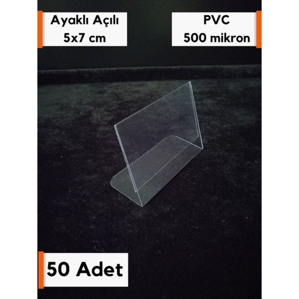 Şeffaf Etiket 50 Adet Pvc Şeffaf Etiketlik 5 x 7 cm Ayaklı Açılı Pvc Etiketlik Etiket Cebi Ürün Etiketliği Stand Etiketlik İsimlik Ürün Bilgilendir... Plastik Kart Malzemeleri Fiyatı