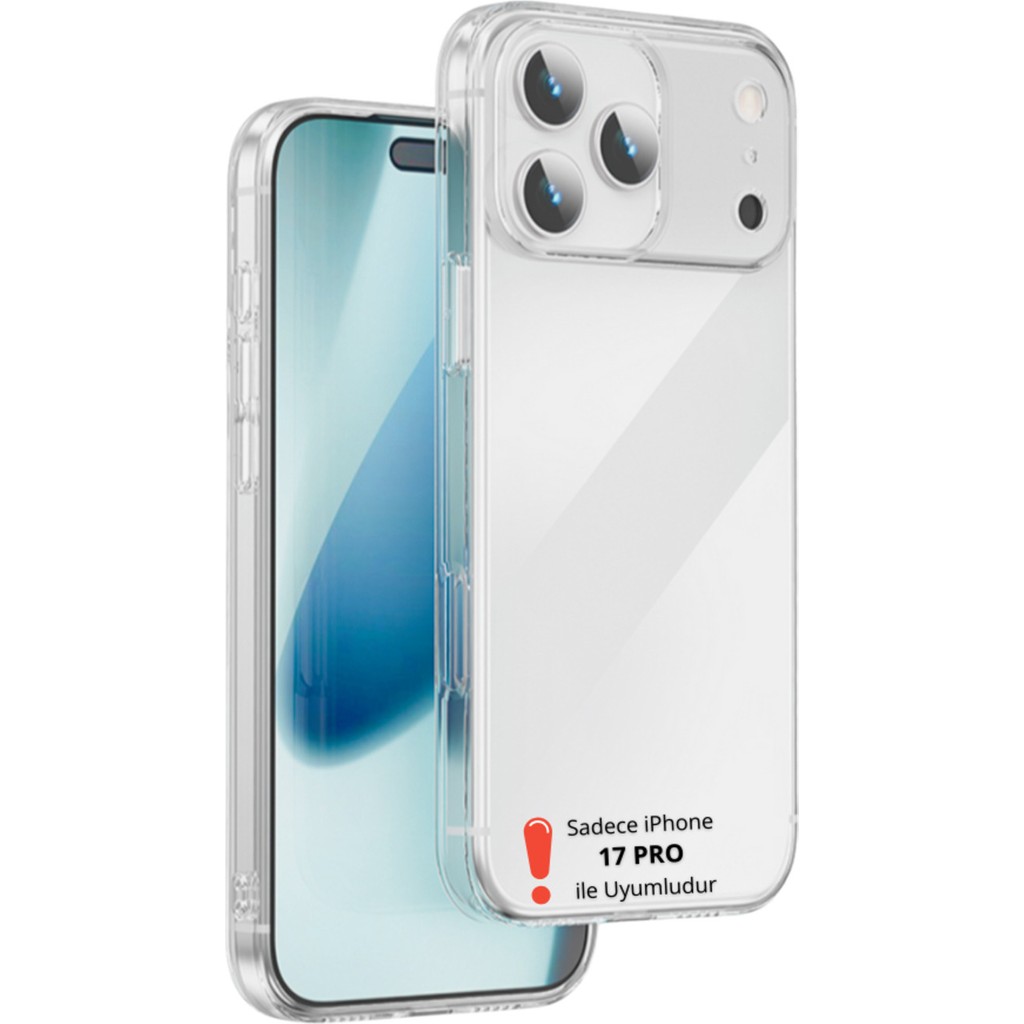 (Şeffaf Mika) iPhone 17 Pro Uyumlu Sert Şeffaf Mika Sararmaz Ince Fit Toz Korumalı Kılıf Diğer Fiyatı