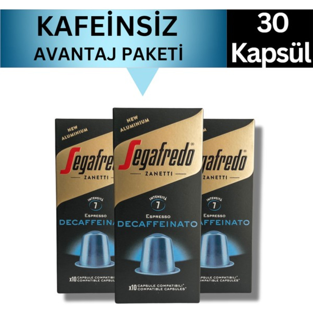 Segafredo Kafeinsiz Nespresso Uyumlu Kahve Kapsülleri 30 Kapsül - 5 gr Diğer Fiyatı