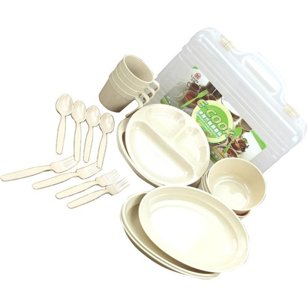 Segolike 24 Adet / Takım Piknik Kamp Açık Plastik Kullanımlık Sofra Bulaşık Seti (Yurt Dışından) Kamp & Piknik Masası Fiyatı