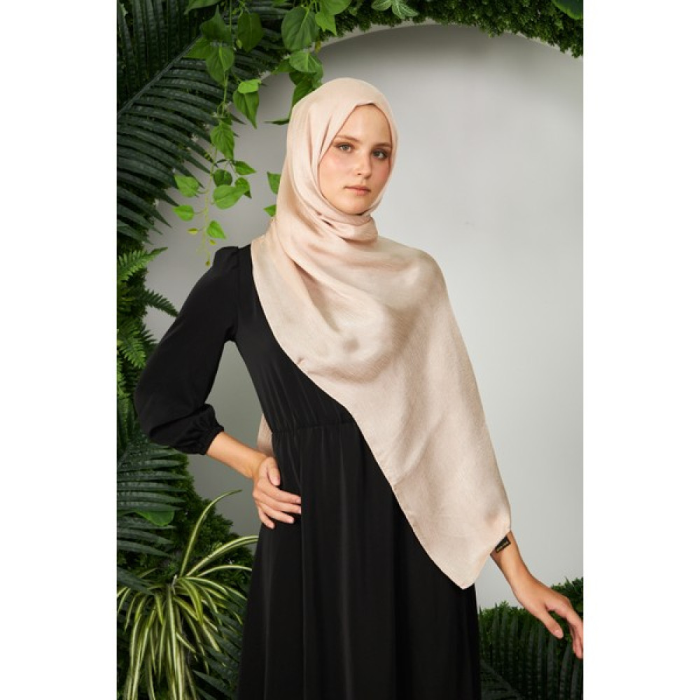 Şehr-i Şal Sakafashion Jakarlı Ağaç Kabuğu Desenli Şal - Koyu Krem Şal / Fular & Eşarp Fiyatı