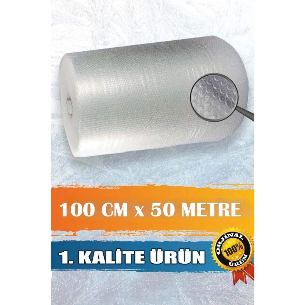Şehzat Balonlu Naylon Balonlu Poşet Patpat Havalı Naylon Pat Pat Ambalaj Pat Pat - 100 cm x 50 Metre - Beyaz - 100 CM X 50 MT Diğer Fiyatı