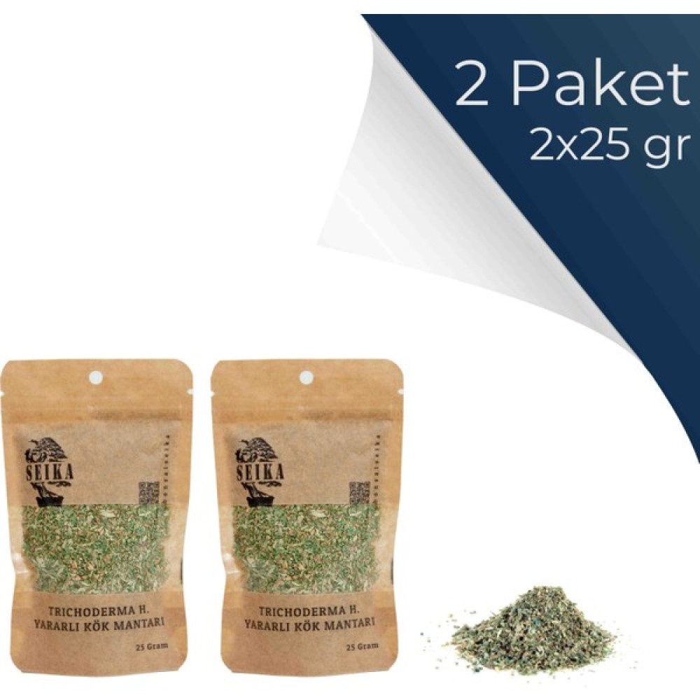 Seika Trichoderma Yararlı Kök Mantarı - 2'li Paket (2X25 Gr) - Beyaz Gübre Fiyatı