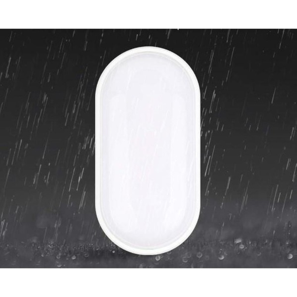 Sekatech Aydos-15 15W Oval LED Nem Su Geçirmez Banyo Bahçe Modern Tavan Lambası Beyaz Kasa Beyaz Işık Aplikler Fiyatı