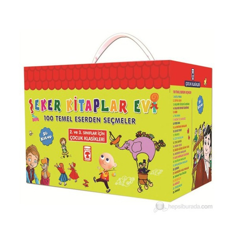Şeker Kitaplar Evi (26 Kitap) (100 Temel Eserden Seçmeler) Çocuk Klasikleri Fiyatı