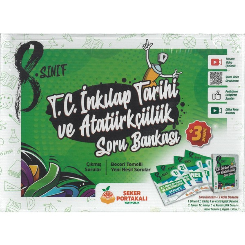 Şeker Portakalı Yayıncılık Şeker Portakalı 8.sınıf T.c. Inkılap Tarihi ve Atatürkçülük Kutulu Soru Bankası Kitabı Kaynak Kitapları Fiyatı