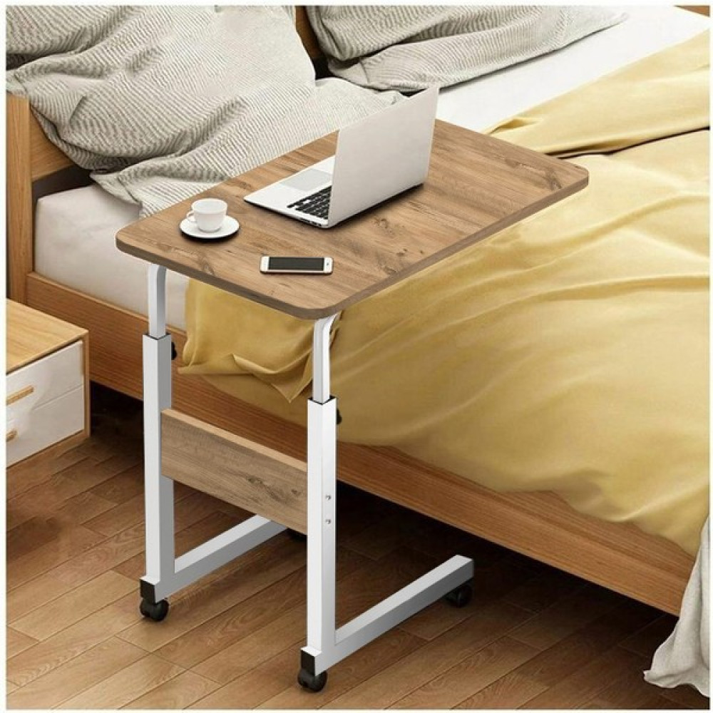 Sekizinci Cadde Yükseklik Ayarlı Laptop ve Servis Sehpası - Atlantik Çam (Tekerli) - 60 x 40 cm - Beyaz Sehpa Fiyatı