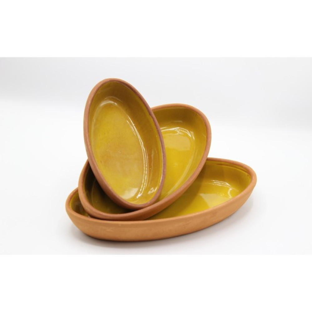 Seladon 3 Lü Toprak Güveç Kayık Tabak,fırın Kabı,sunum Tabağı(14 cm ,17 cm ,18 Cm) - Hardal Mutfak Gereçleri Fiyatı