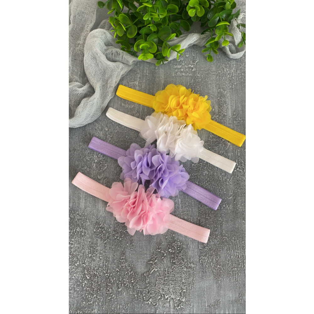 Selda Aksesuar Kız Bebek Lazer Çiçekli Bandana 4 lü Set Toka, Taç & Saç Bandı Fiyatı