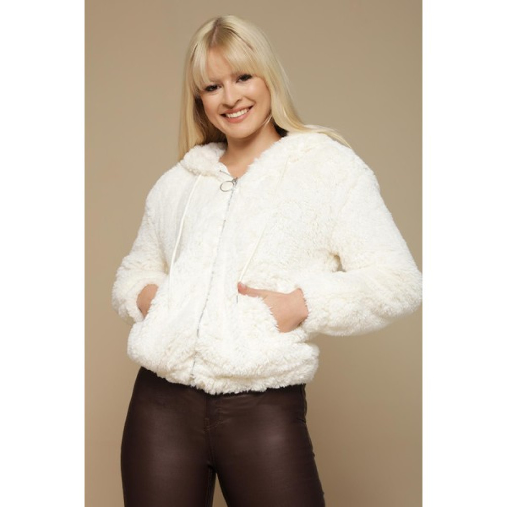 Select Moda Kadın Kapüşonlu Peluş Mont Bayan Mont Fiyatı