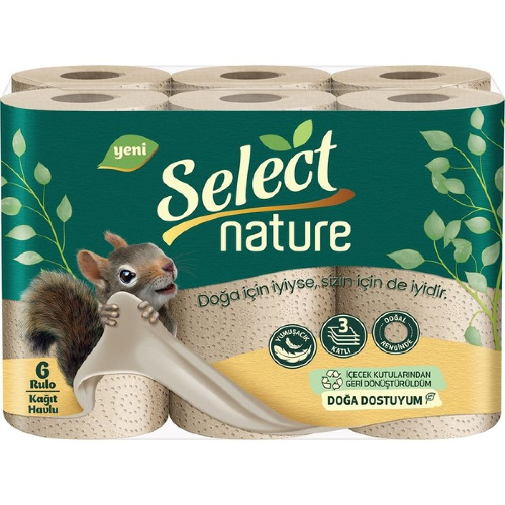 Select Nature 3 Katlı Yeni Nesil 6’lı Kağıt Havlu Kağıt Havlu Fiyatı