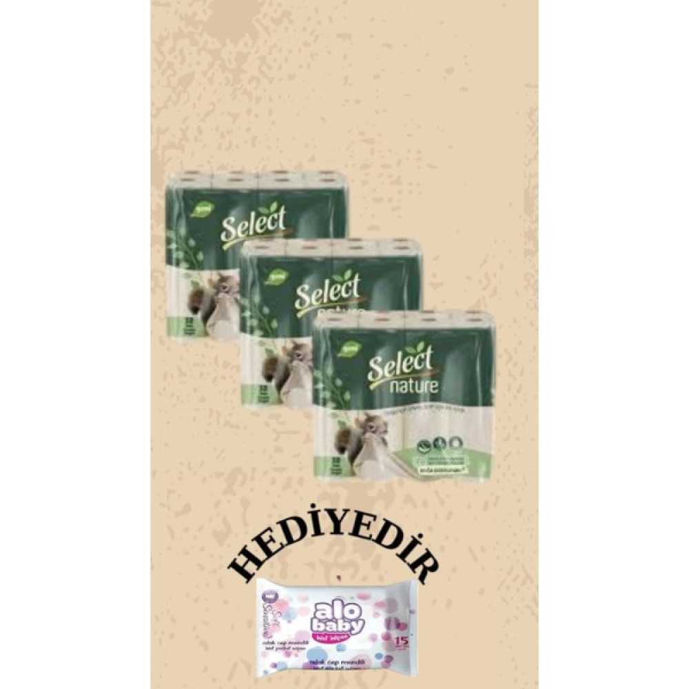 Select Nature Doğal ve Organik Kahverengi Tuvalet Kağıdı 32 Rulo 2 Katlı 3 Paket Oto Boyaları Fiyatı