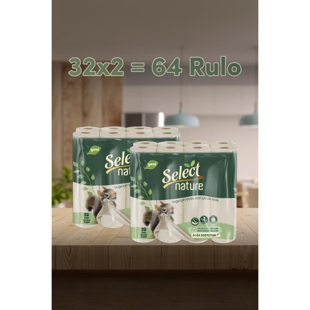 Select Nature Doğal ve Organik Tuvalet Kağıdı 2X32 Adet Tuvalet Kağıdı Fiyatı