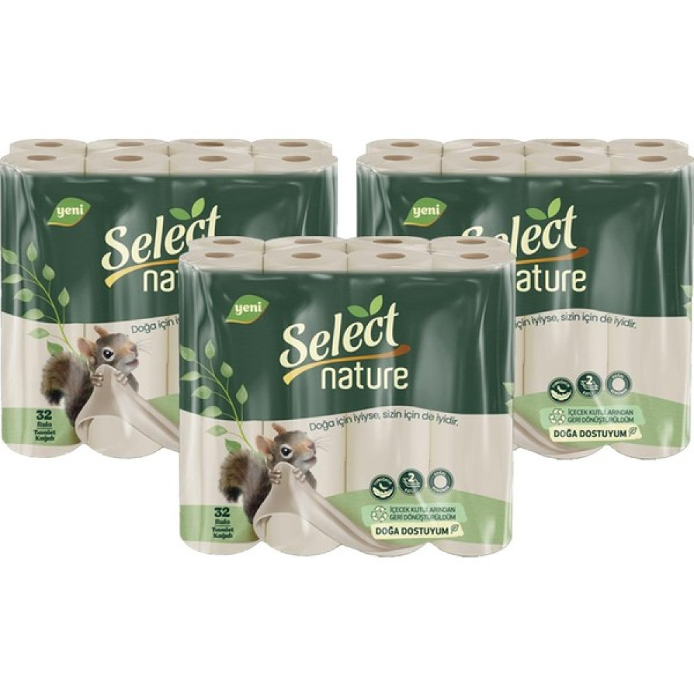 Select Nature Doğal ve Organik Tuvalet Kağıdı 3 x 32 Adet Tuvalet Kağıdı Fiyatı
