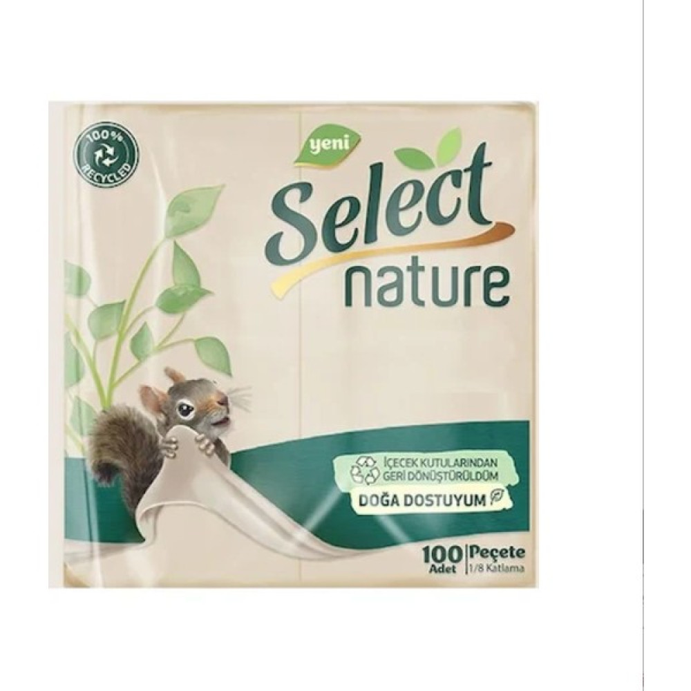 Select Nature Yeni Nesil 100’lü Peçete - Kahverengi Peçete Fiyatı