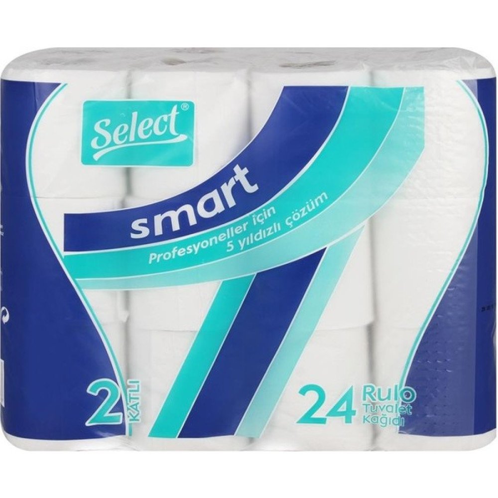 Select Smart Tuvalet Kağıdı Çift Katlı 140 Yaprak 17,5 M x 24 Adet - Beyaz Tuvalet Kağıdı Fiyatı