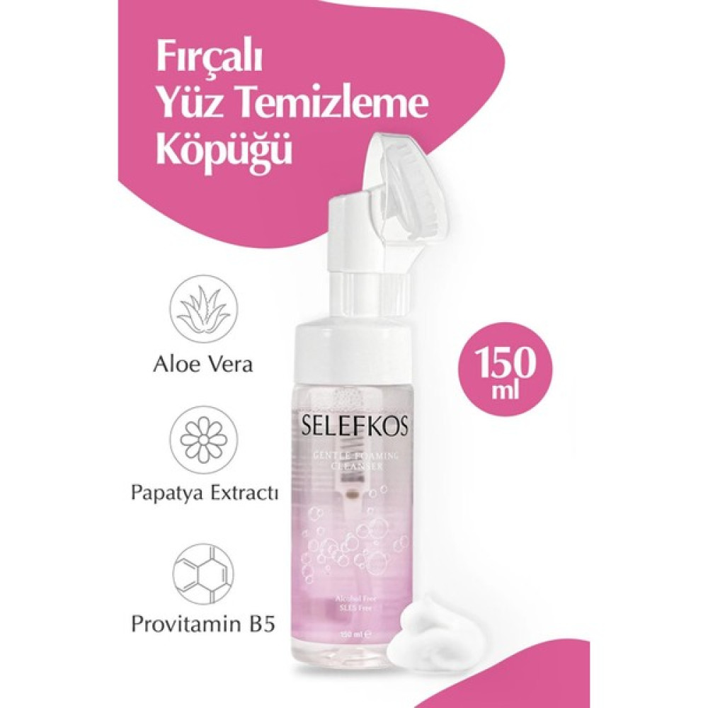 Selefkos Fırçalı Yüz Temizleme Köpüğü Siyah Nokta ve Sivilce Karşıtı Yüz Yıkama Köpüğü 150ML Cilt Temizleme ve Peeling Fiyatı