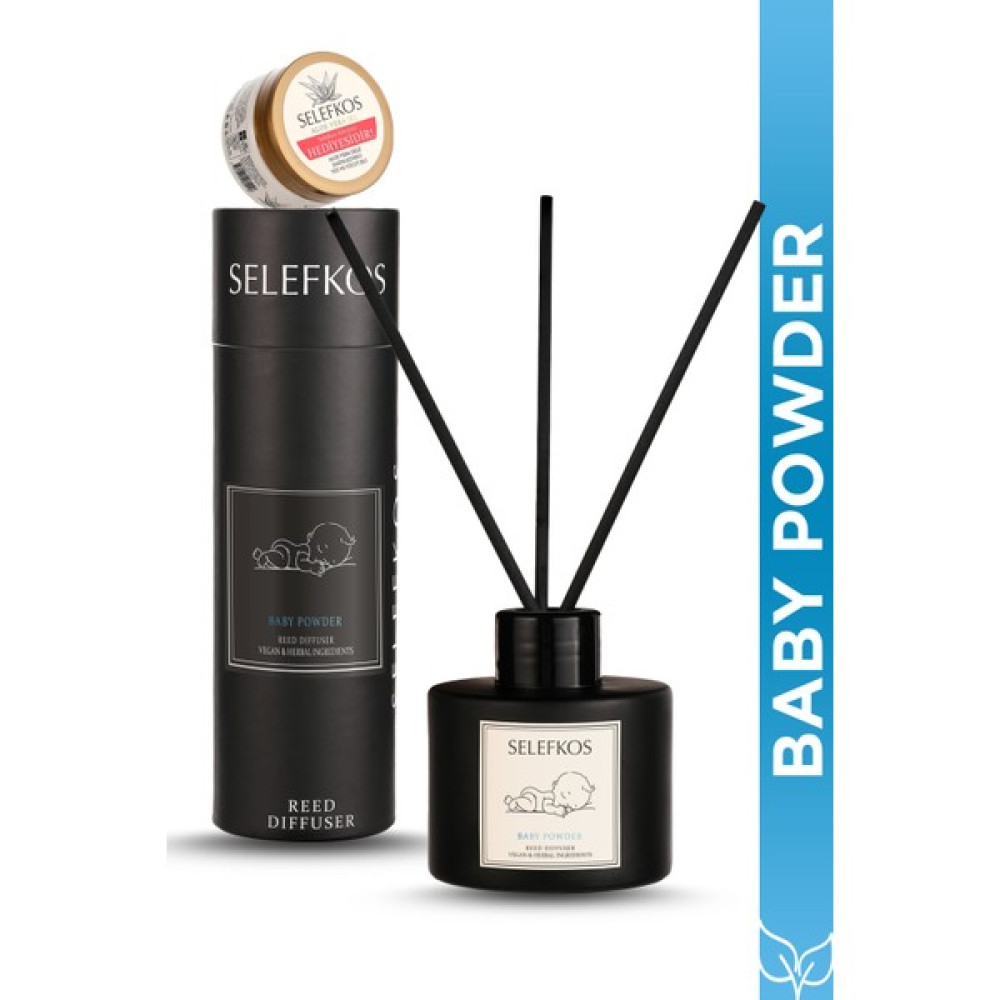 Selefkos Vegan Bambu Çubuklu Oda Kokusu Bebek Pudra Kokulu 110ML - Baby Powder Oda Kokusu Fiyatı