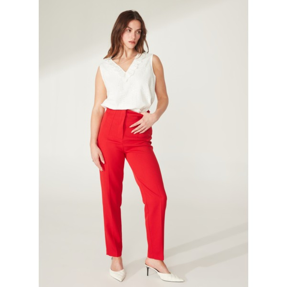Selen Normal Bel Standart Kırmızı Kadın Pantolon 23YSL5003 Kadın Pantolon Fiyatı