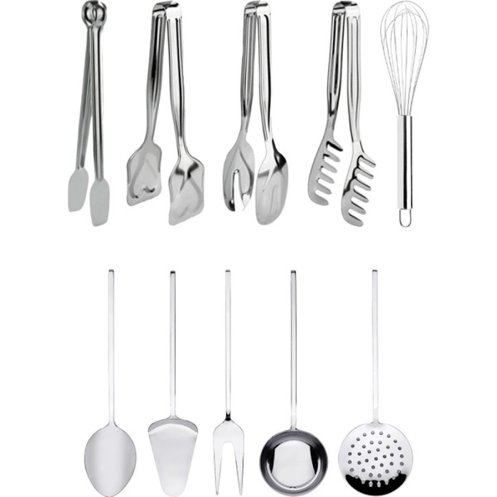 Selenica 10 Parça Mutfak Için; Servis, Pasta, Makarna, Salata Maşası ve Kepçe, Kevgir, Kaşık, Spatula Seti Mutfak Gereçleri Fiyatı