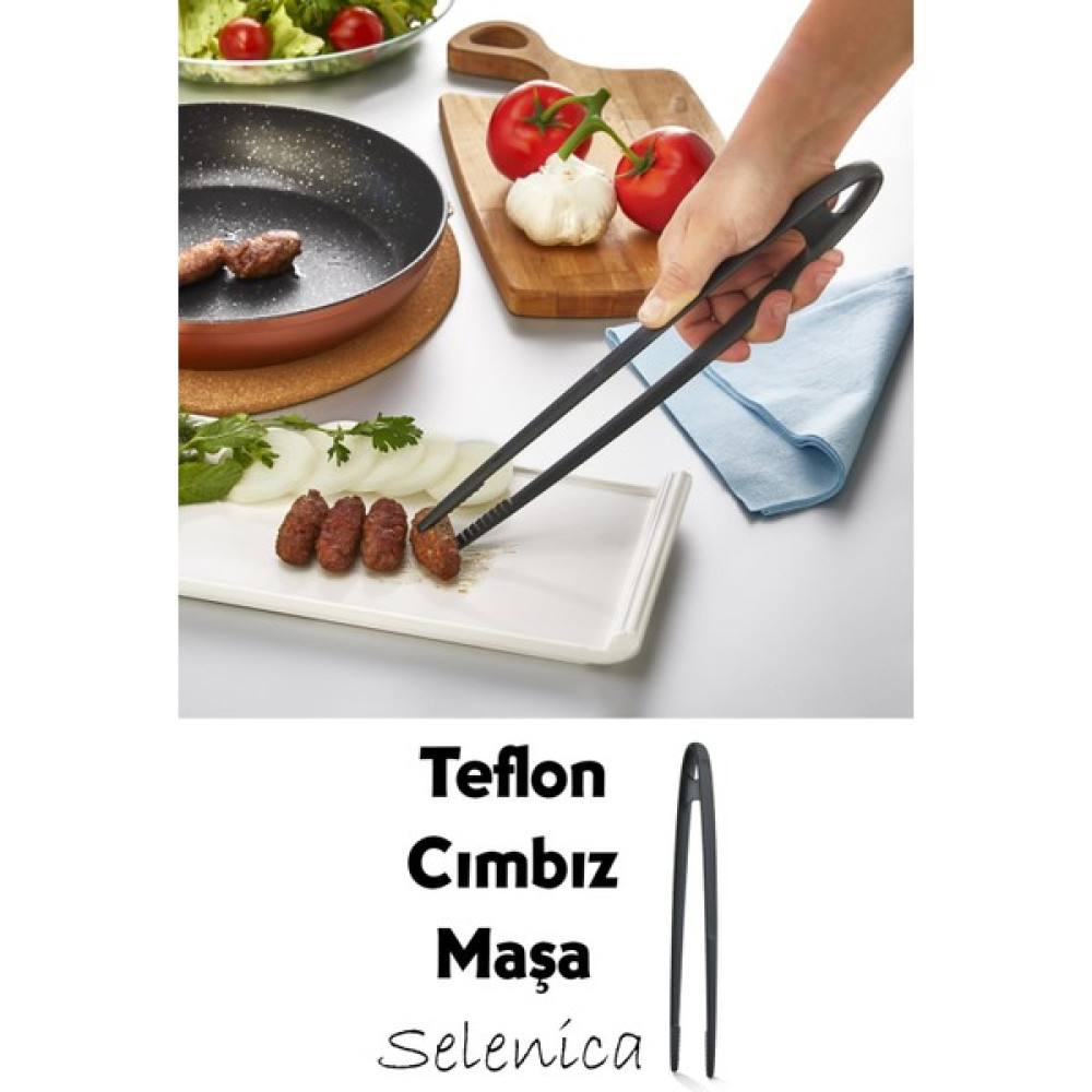 Selenica Teflon Et Kızartma Cımbızı Şef Cımbızı Yemek & Mutfak Masası Fiyatı