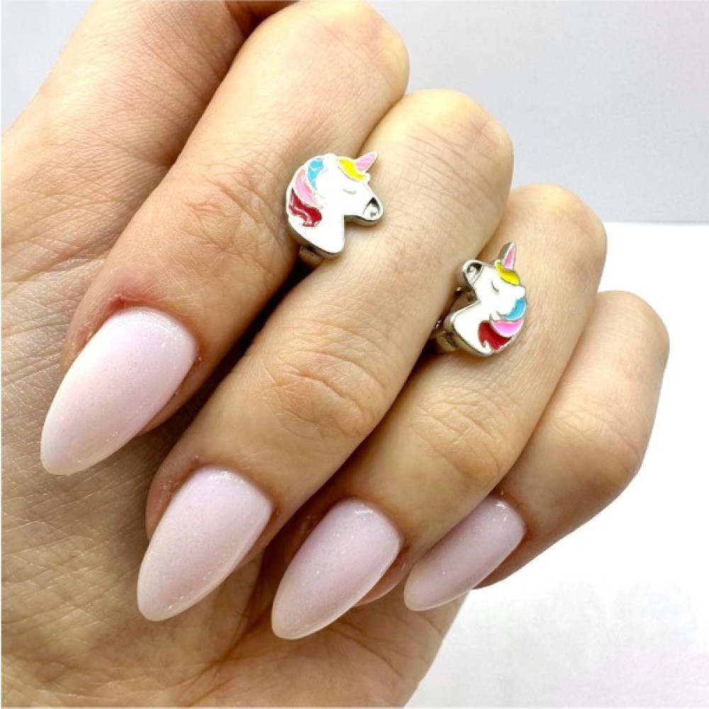 Selens Gümüş Çocuk Küpesi Unicorn Motif Gümüş Küpe Fiyatı