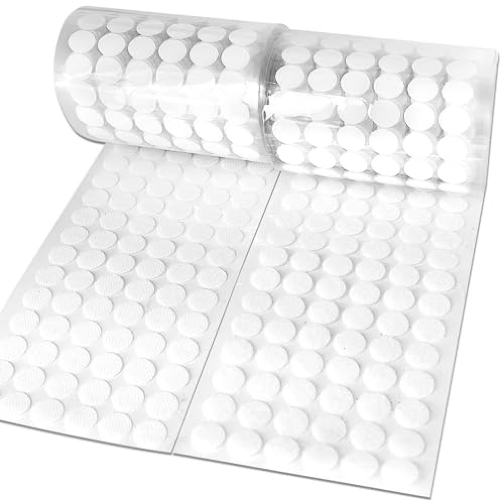 Self Adhesive Dots,0.39",0.59",0.78",0.98" Diameter Strong Sticky Round Nylon Dots, Hook and Loop Dots with Adhesive,for Classroom, Office, Home