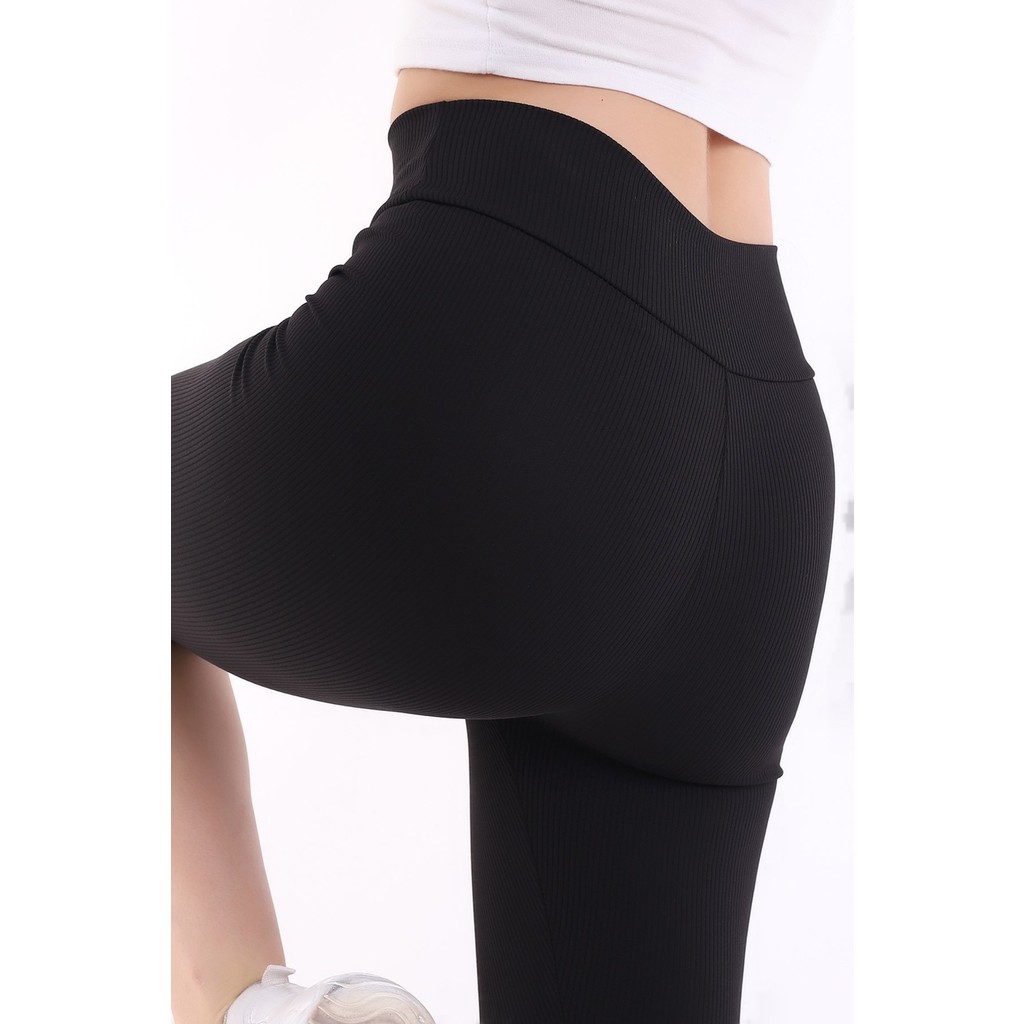 Self Clothing Kadın Siyah Yüksek Bel Fitilli Dayanıklı Örme Kumaş Toparlayıcı Kısa Spor Tayt SLF1417 Diğer Fiyatı