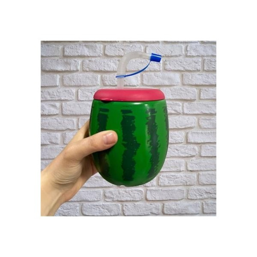Selfidella Buffer® Karpuz Model Kendiliğinden Pipetli 900 ml Suluk, Matara - Mavi - Lacivert Suluk Fiyatı
