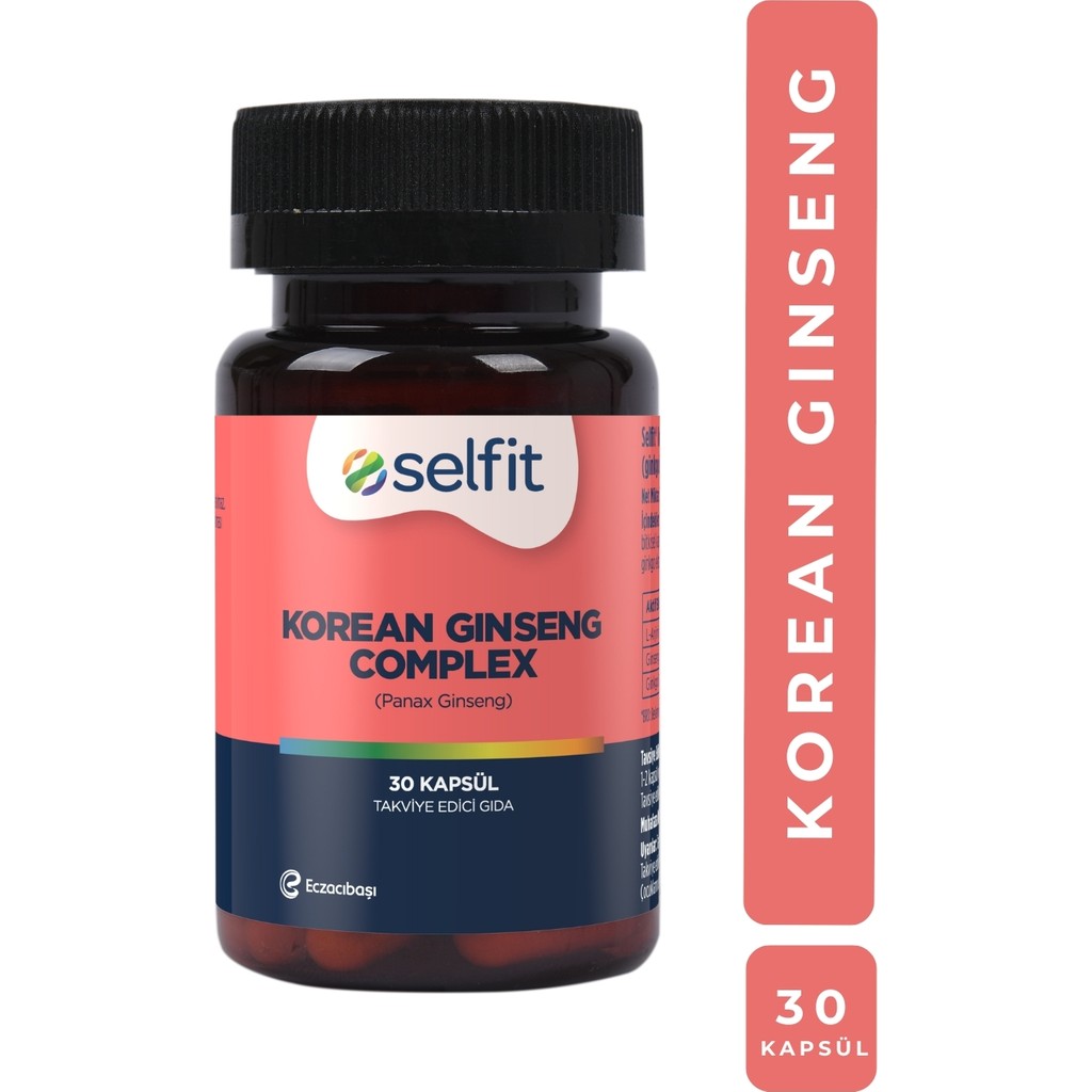 Selfit Korean Ginseng Complex 30 Bitkisel Kapsül - Panax Ginseng, Ginseng Ekstraktı, L-Arjinin, Ginkgo - Sade Diğer Fiyatı