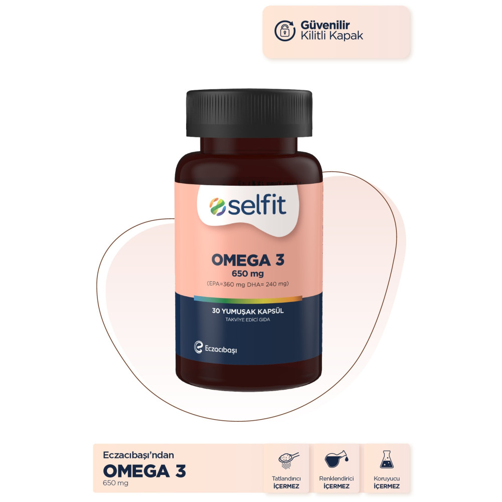Selfit Omega 3 650 Mg 30 Yumuşak Kapsül Balık Yağı / Omega 3 - 6 - 9 Fiyatı